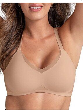 HoneyLove crossover wire free bra tan size Large